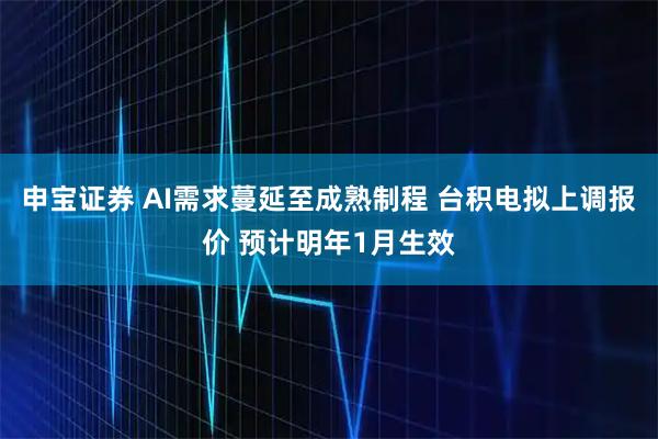 申宝证券 AI需求蔓延至成熟制程 台积电拟上调报价 预计明年1月生效